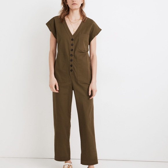 Madewell Olive Jumpsuit - Picture 1 of 3
